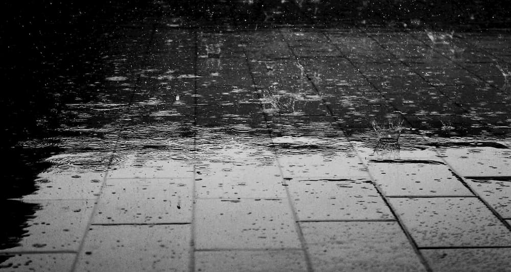 pluie sur le sol