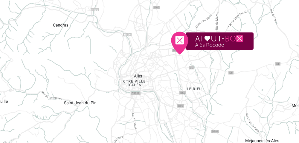 Carte d'alès pour montrer l'emplacement d'Alès Rocade