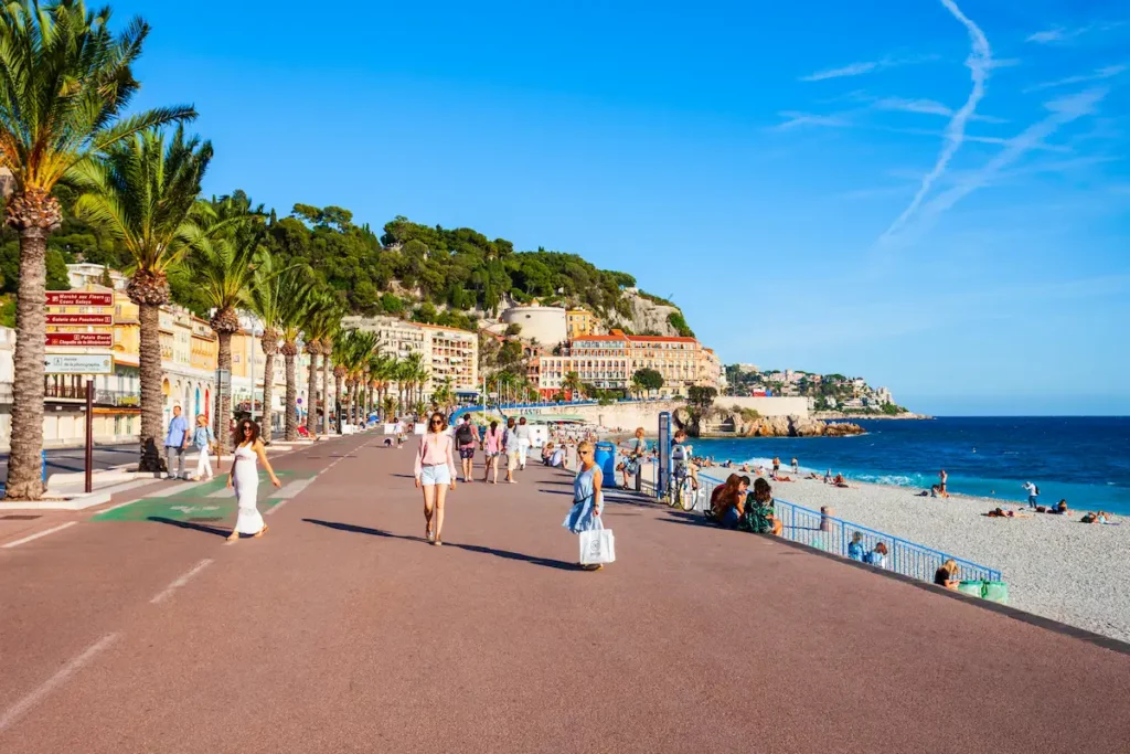 Promenade des Anglais Sud de la France à Nice
