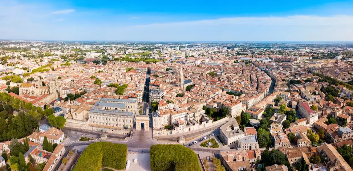 Panorama sur le centre ville de Montpellier pour investir dans un logement étudiant