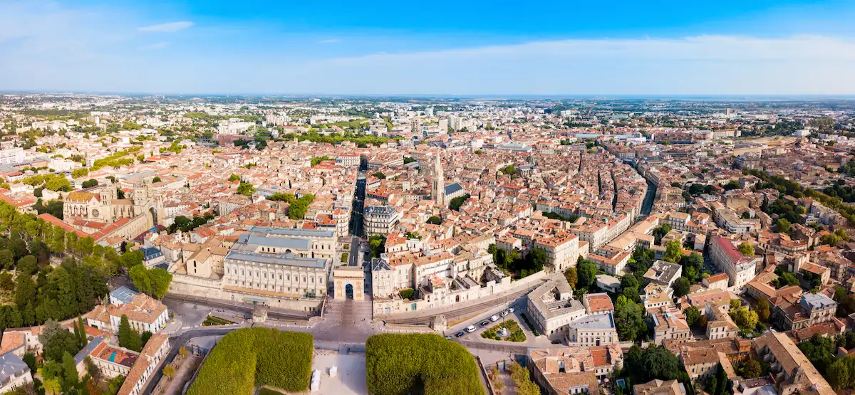 Panorama sur le centre ville de Montpellier pour investir dans un logement étudiant