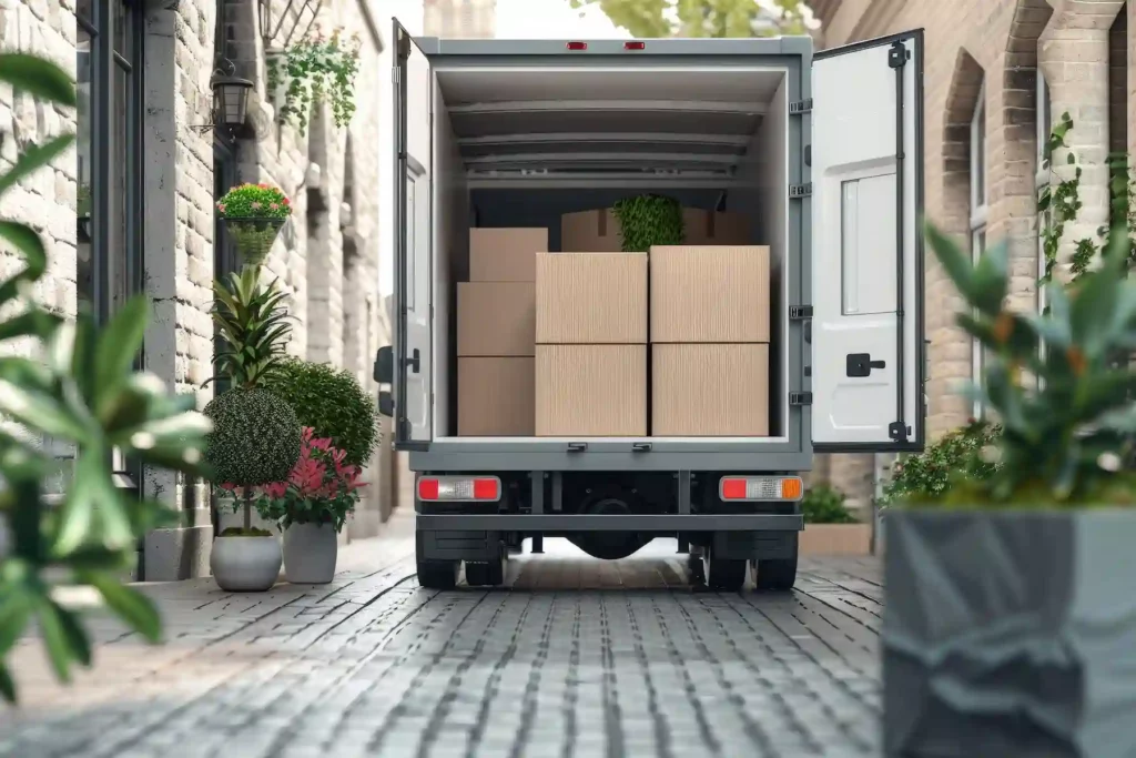 Camion de déménagement prêté par Atout-Box pour déménager seul