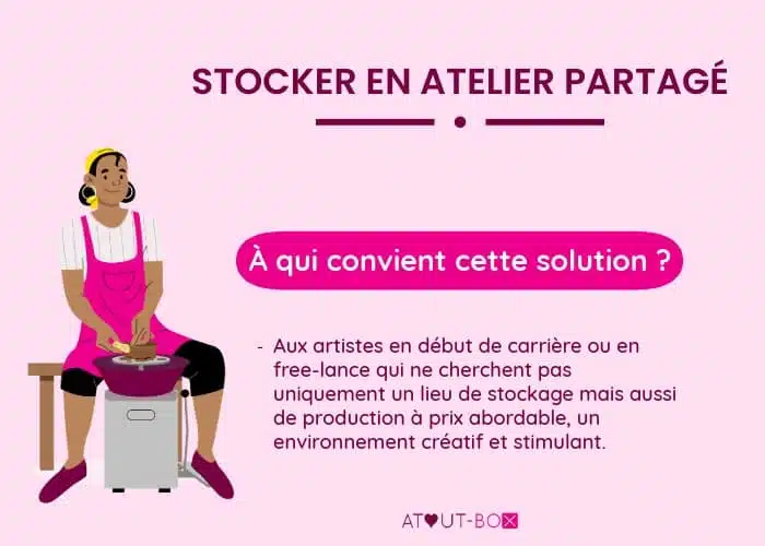 Solution de stockage pour les artistes : les ateliers partagés, un lieu stimulant, économique et pratique.