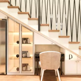 espace sous escalier
