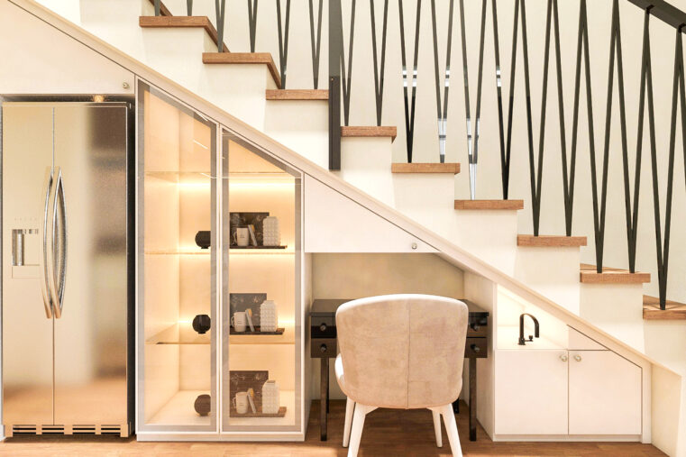 espace sous escalier