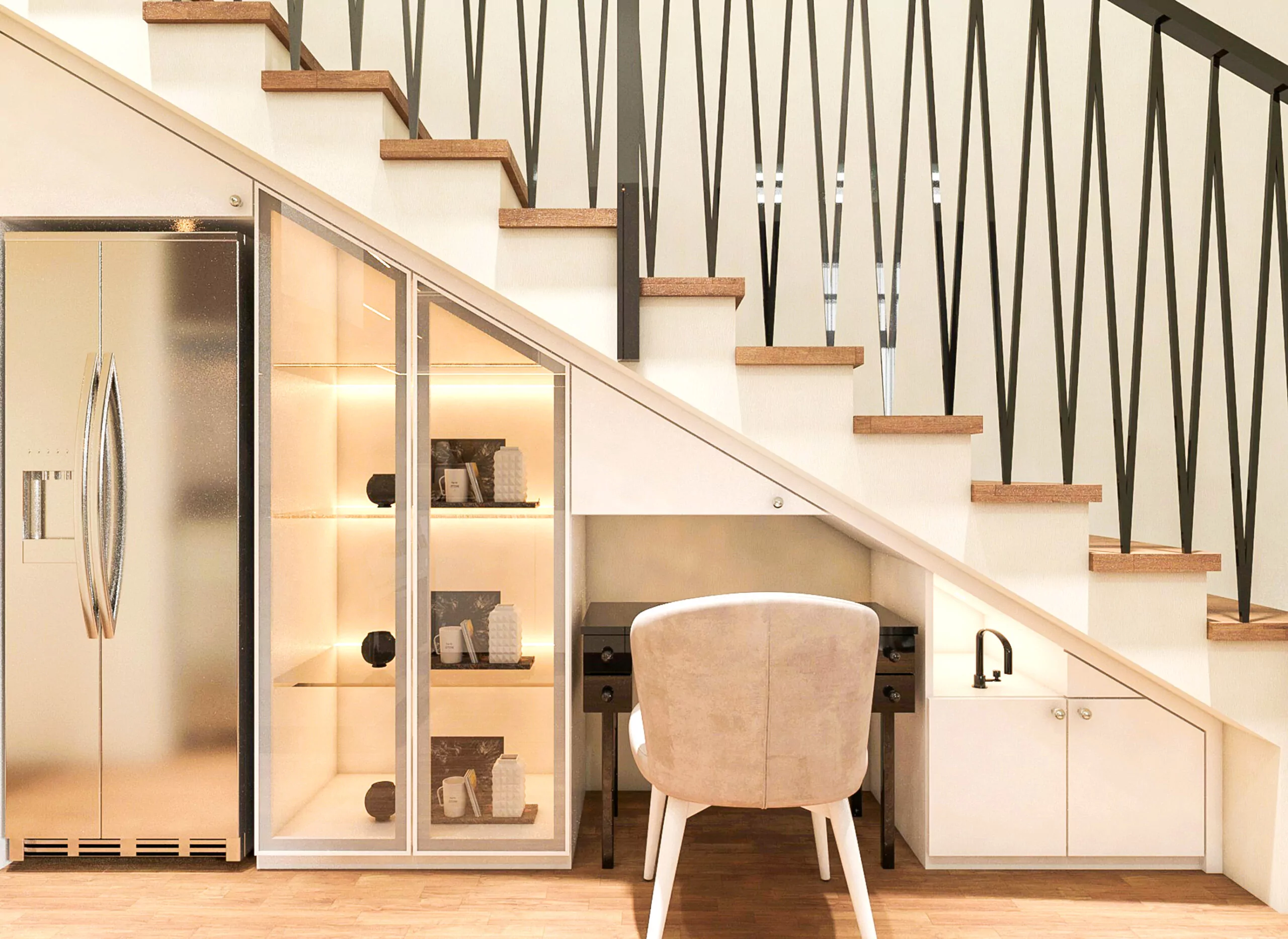 espace sous escalier